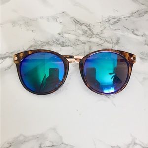 ASOS Blue Mirrored Tortoise Shell Sunglasses